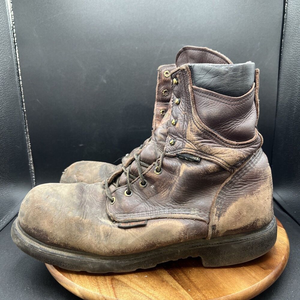 Red Wing 2414 Boots Men’s Size 12 D Brown Leather Steel Toe Work 9” SuperSole